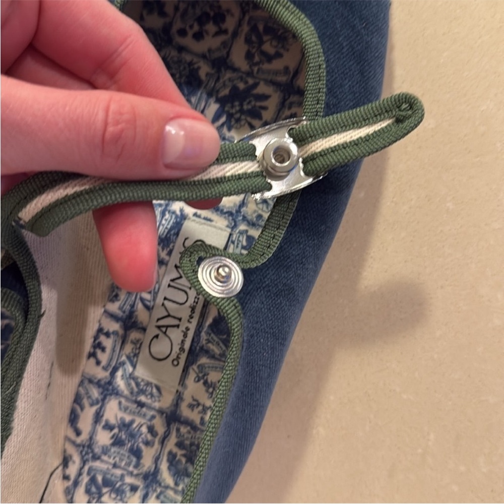 CAYUMAS women's velvet mary jane shoes in dusty blue - Picture 6 of 8